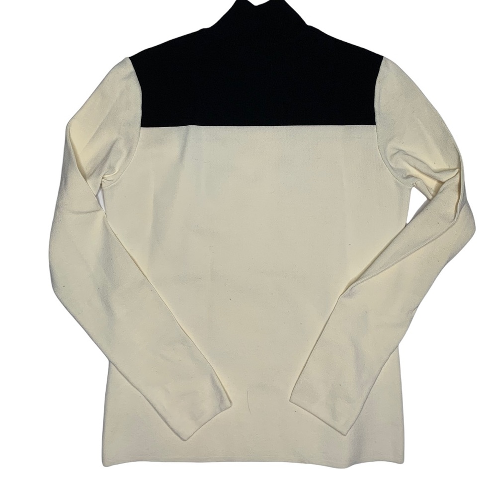 PROENZA SCHOULER-- Turtleneck- Black and Cream-Made in Italy